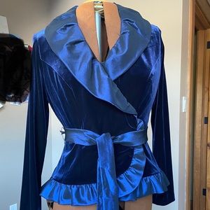 Gorgeous Dark Blue Velvet Jacket